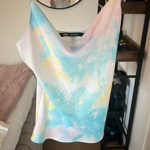 Zara tie dye silk cami size small